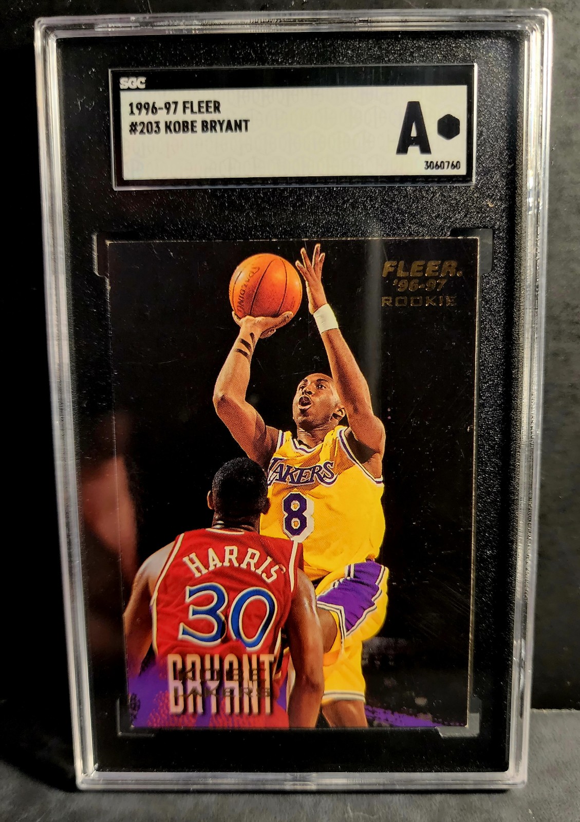 Kobe Bryant Rookie Card Fleer #203 Graded SGC A