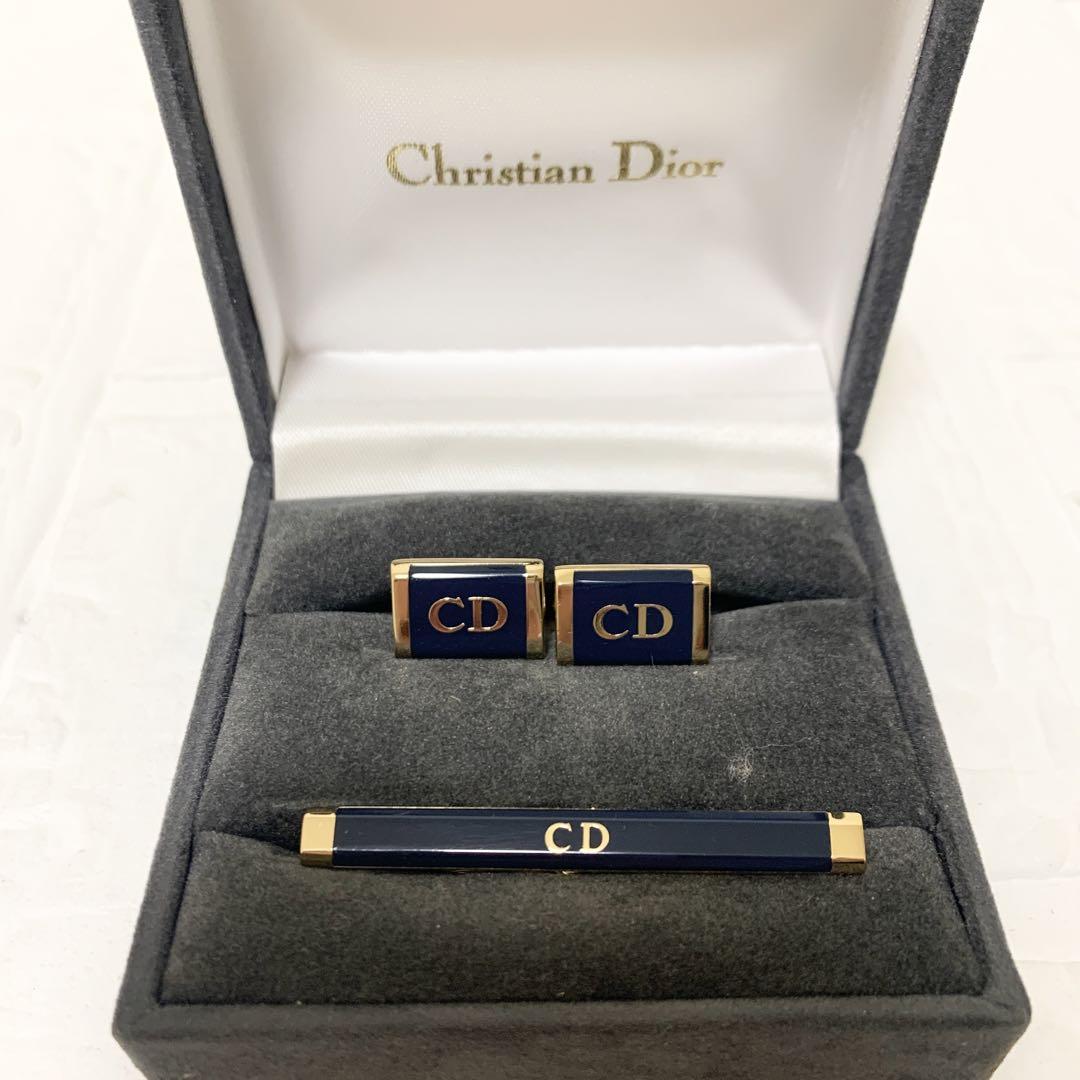 Christian Dior Cufflinks and Tie Pin Set