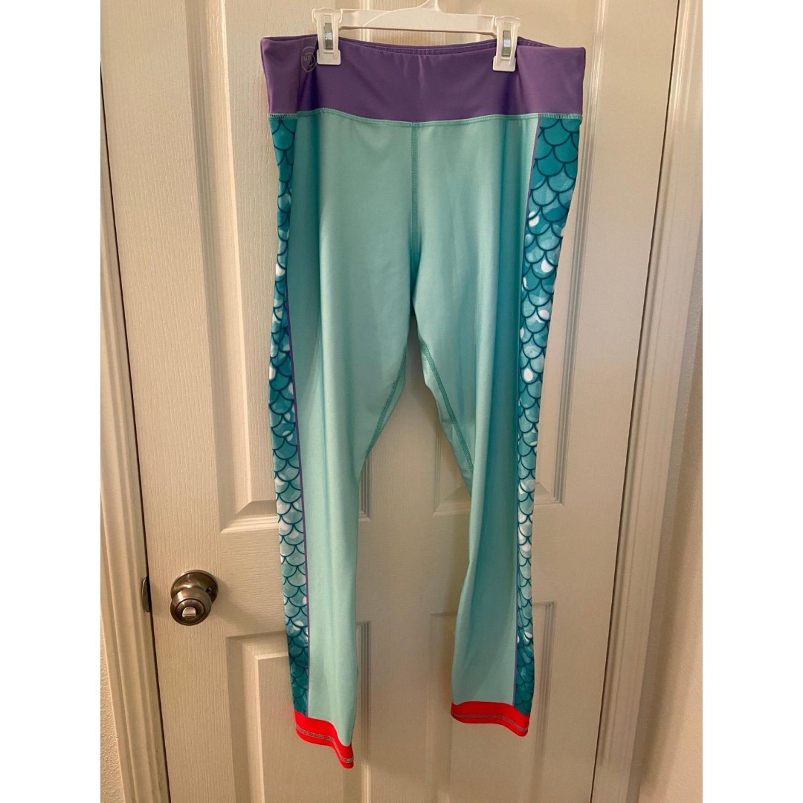 Run Disney runDisney Ariel The Little Mermaid Athletic Leggings Women's Size XL