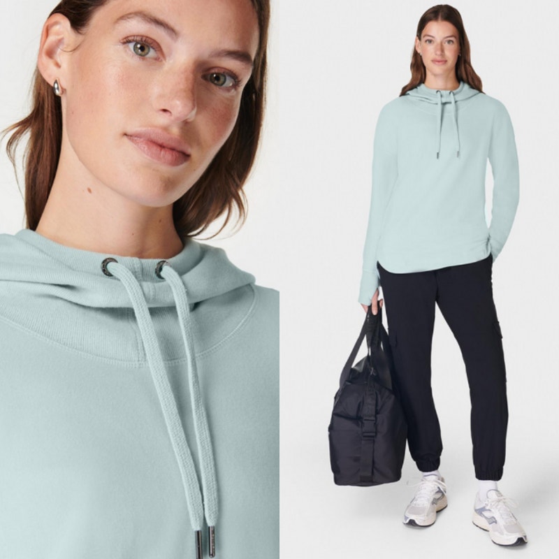 Sweaty Betty Escape Luxe Fleece Hoodie Medium Relaxed Casual Spring Summer