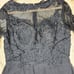 NEW Wedding Boutique Women's Black Lace Short Sleeve Formal Dress Sz 14 Back Zip