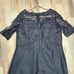 NEW Wedding Boutique Women's Black Lace Short Sleeve Formal Dress Sz 14 Back Zip