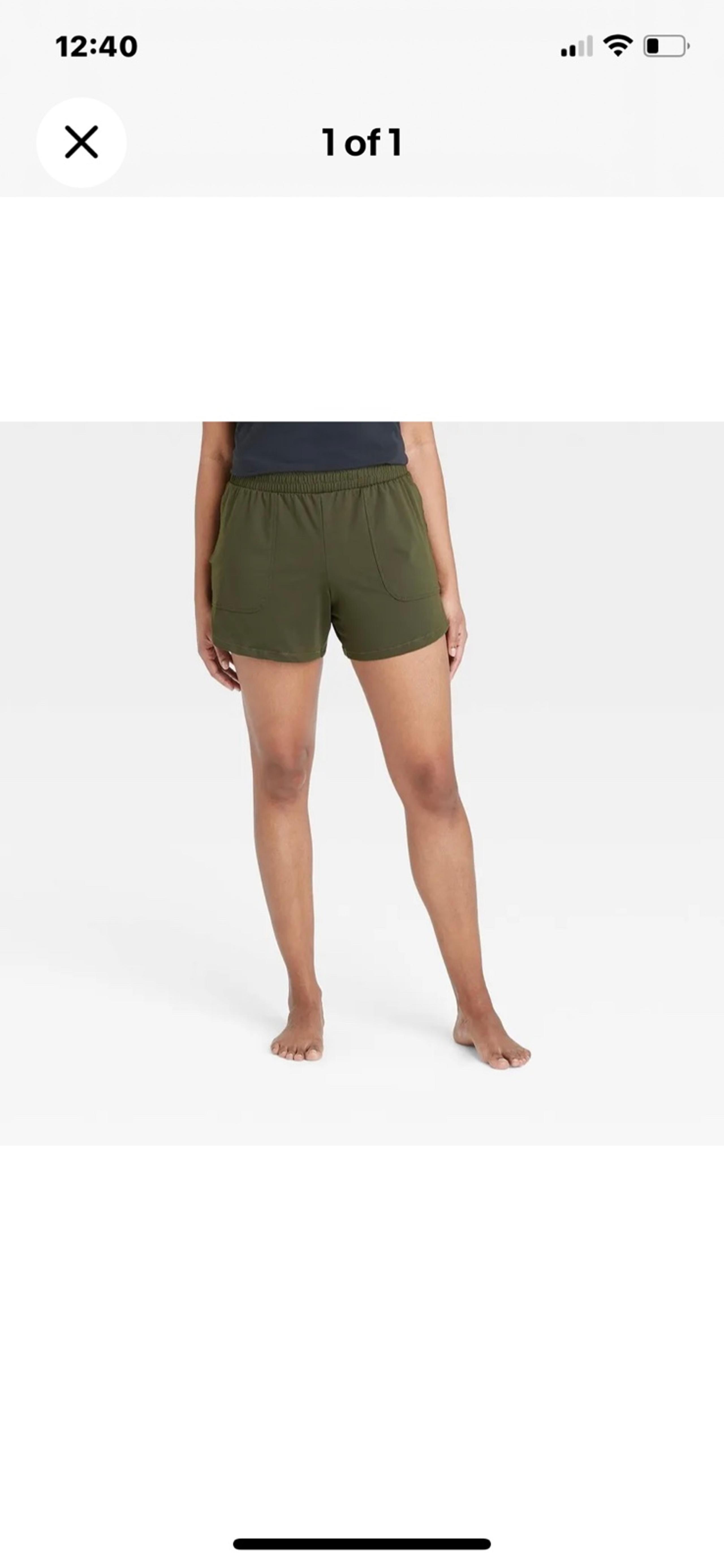 Women's Mid-Rise Knit Shorts 5" - All in Motion Olive Green XS Why we're ALL IN: