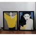 Patrick Nagel Framed Art Prints Bookplate of Women 1980s 1985 two Posters 9x12