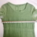 New 120% Lino Light Green Linen Dress with White Floral Embroidery Size 8