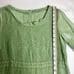 New 120% Lino Light Green Linen Dress with White Floral Embroidery Size 8