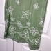 New 120% Lino Light Green Linen Dress with White Floral Embroidery Size 8
