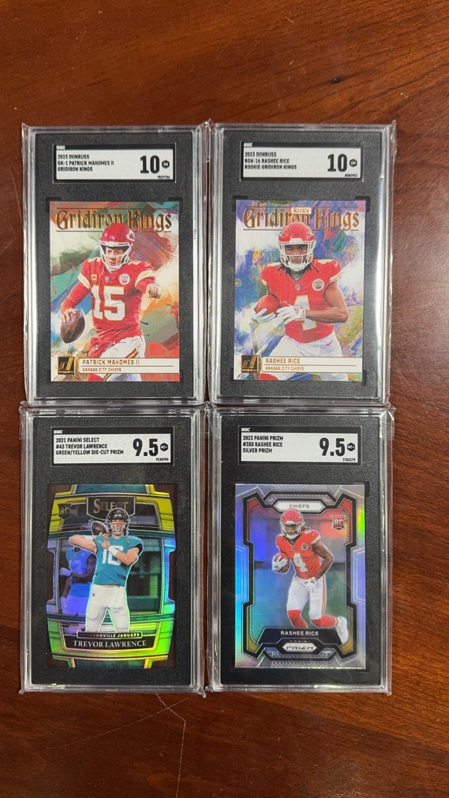 Lot of graded SGC football cards
