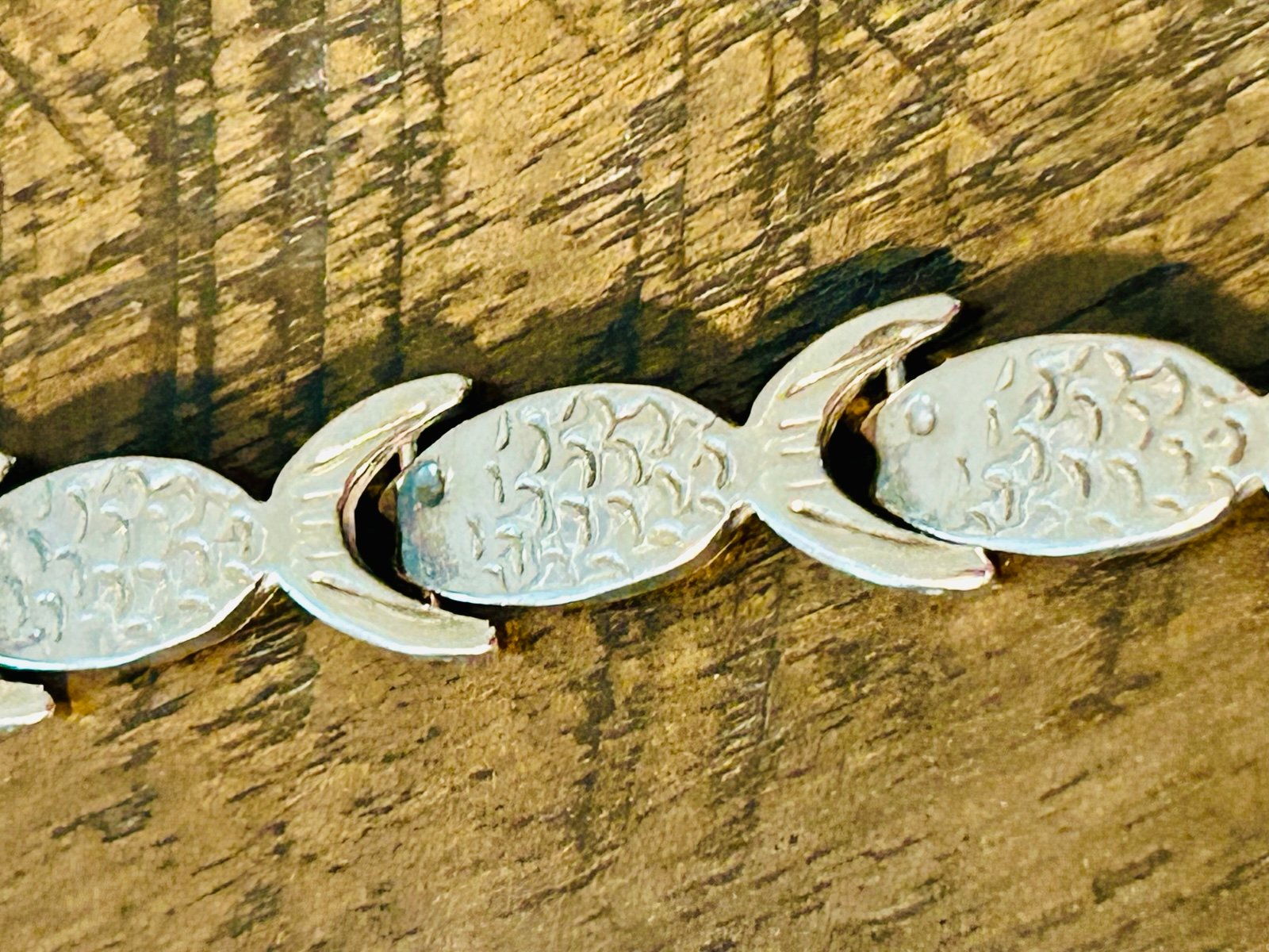 Beautiful Vintage Sterling Silver Fish Bracelet, Solid Silver, 925, Nautical