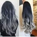 Black Gray Clip In Extension