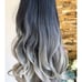 Black Gray Clip In Extension