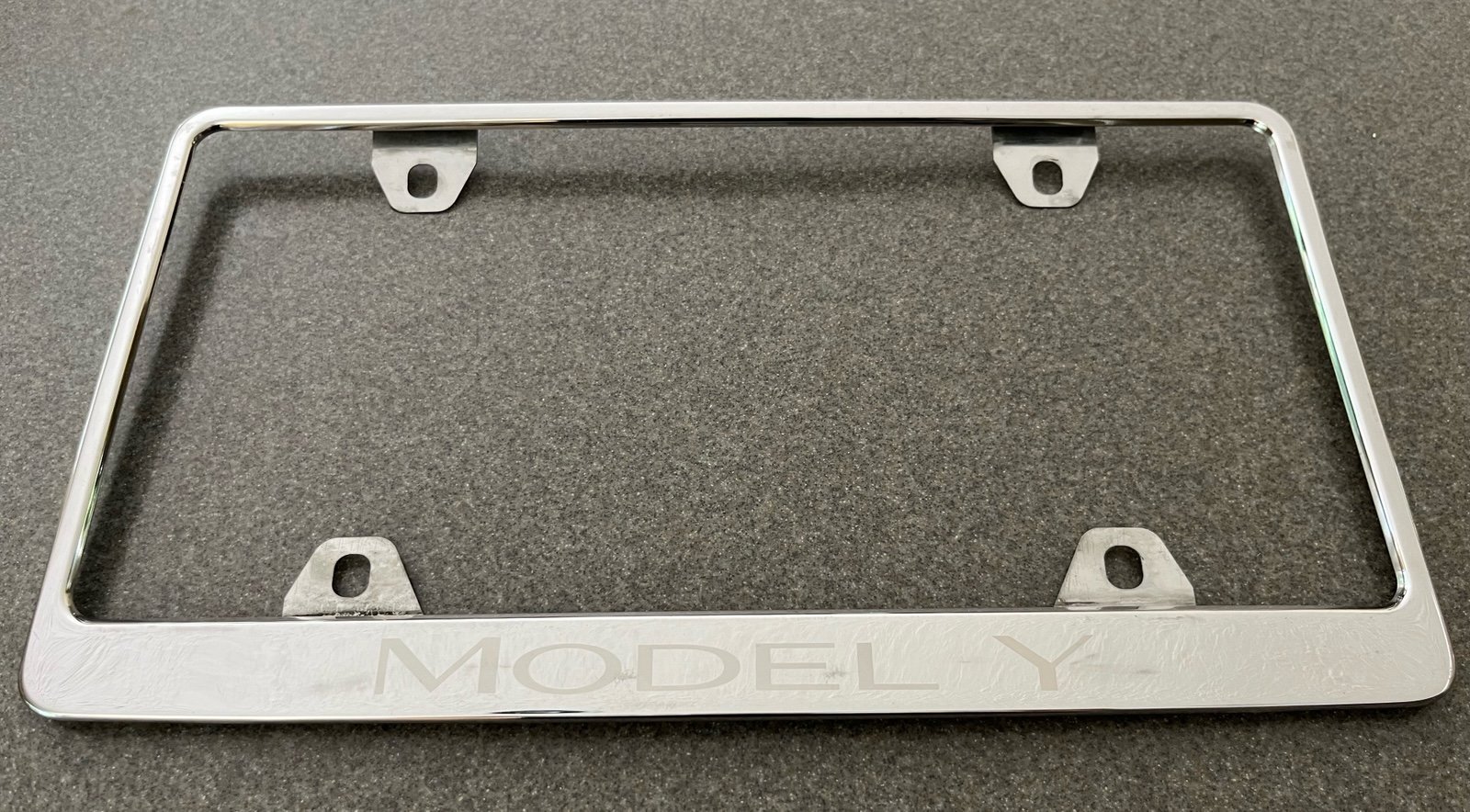 Tesla Genuine OEM Model Y Stainless Steel License Plate Cover 1519983-00-A