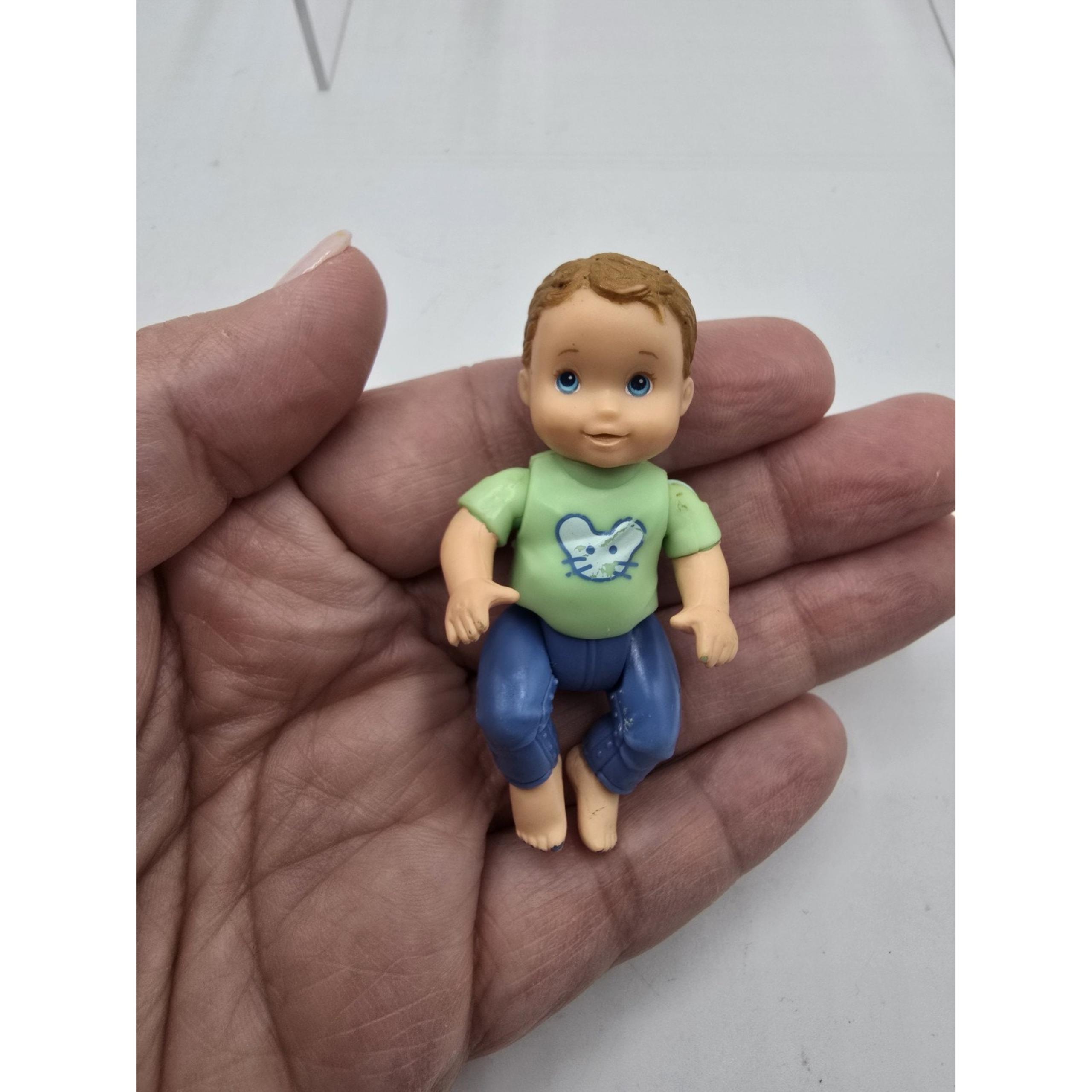 Fisher Price Loving Family Dollhouse Baby Boy Brother Green Shirt