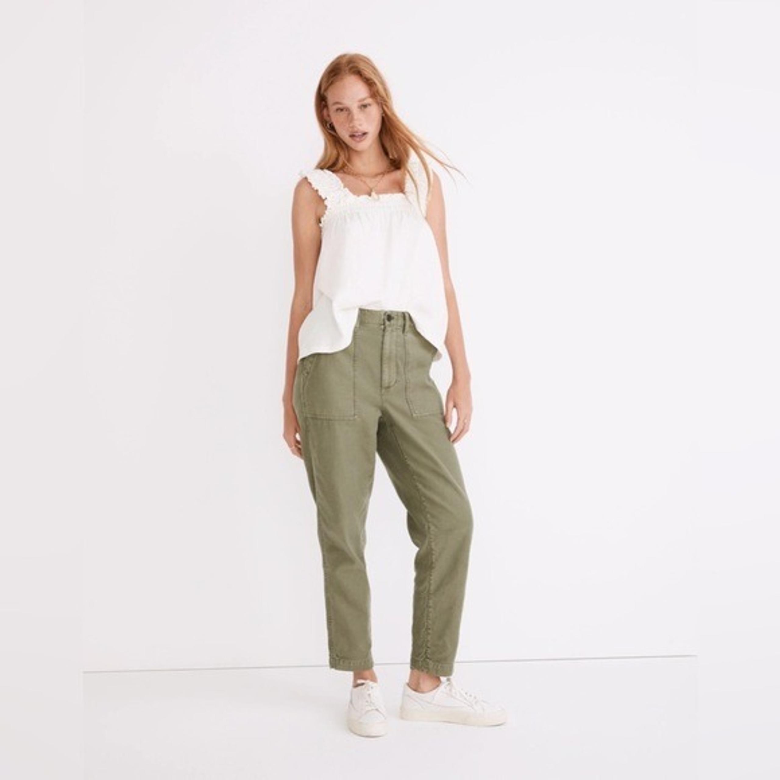 Madewell Women’s Griff Tapered Fatigue Cargo Pants Green Size 30 Waist