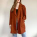 Topshop Carly coat camel brown tan one button pea coat size 12