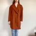 Topshop Carly coat camel brown tan one button pea coat size 12