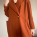 Topshop Carly coat camel brown tan one button pea coat size 12