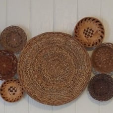 Wicker basket boho wall decor (12 medium sz,1 large sz)!