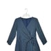 Lafayette 148 Penelope Striped Midi Dress Size 8 Womens Blue Tie Waist V Neck