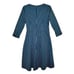 Lafayette 148 Penelope Striped Midi Dress Size 8 Womens Blue Tie Waist V Neck