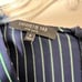 Lafayette 148 Penelope Striped Midi Dress Size 8 Womens Blue Tie Waist V Neck