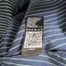 Lafayette 148 Penelope Striped Midi Dress Size 8 Womens Blue Tie Waist V Neck