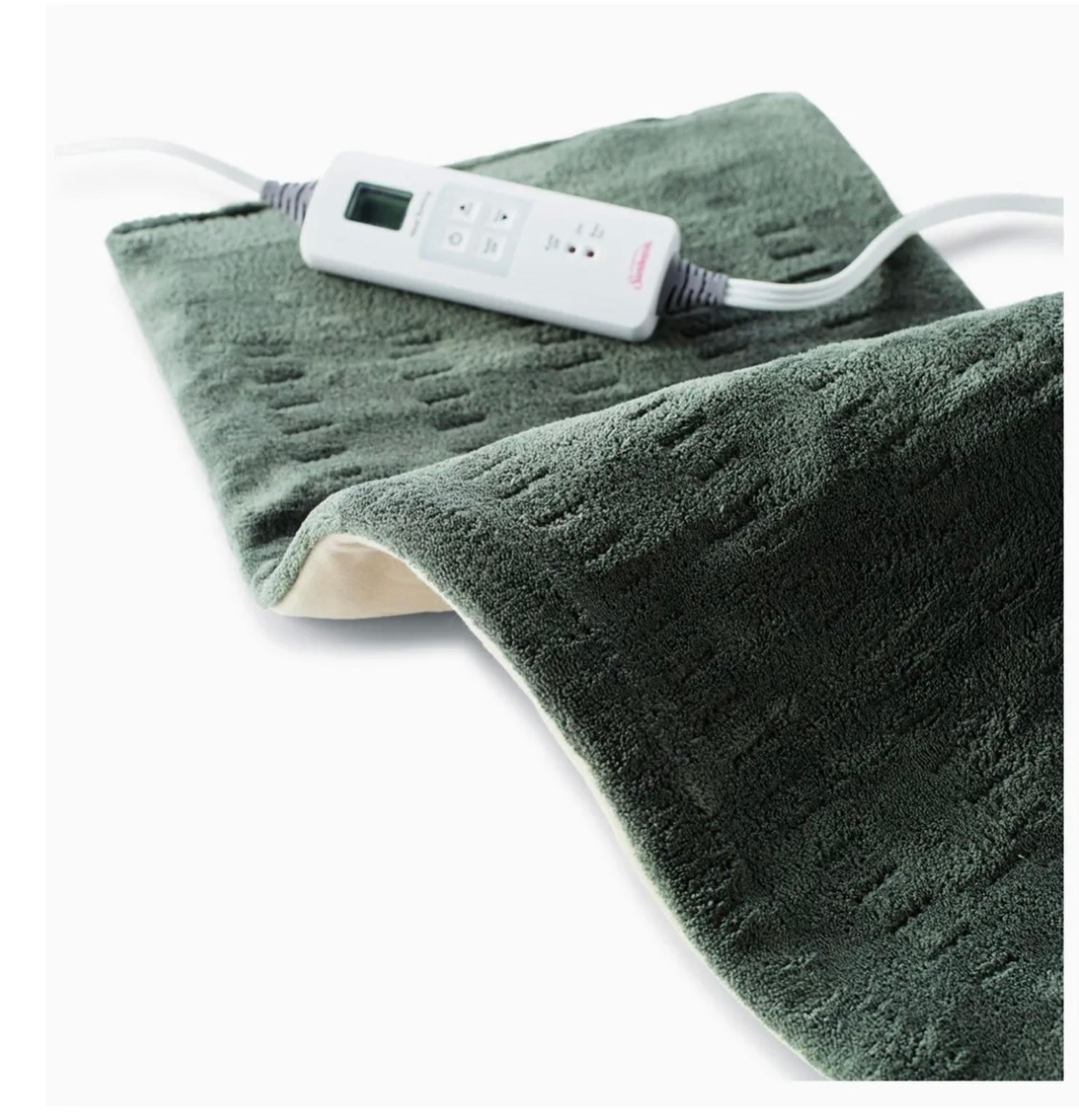 Sunbeam, Heating Pad King Size SoftTouch 4 Heat Settings Teal 12” x 24”