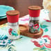 Pioneer Woman Sweet Romance 3Pc Salt & Pepper Grinder Set Floral Glass Red New