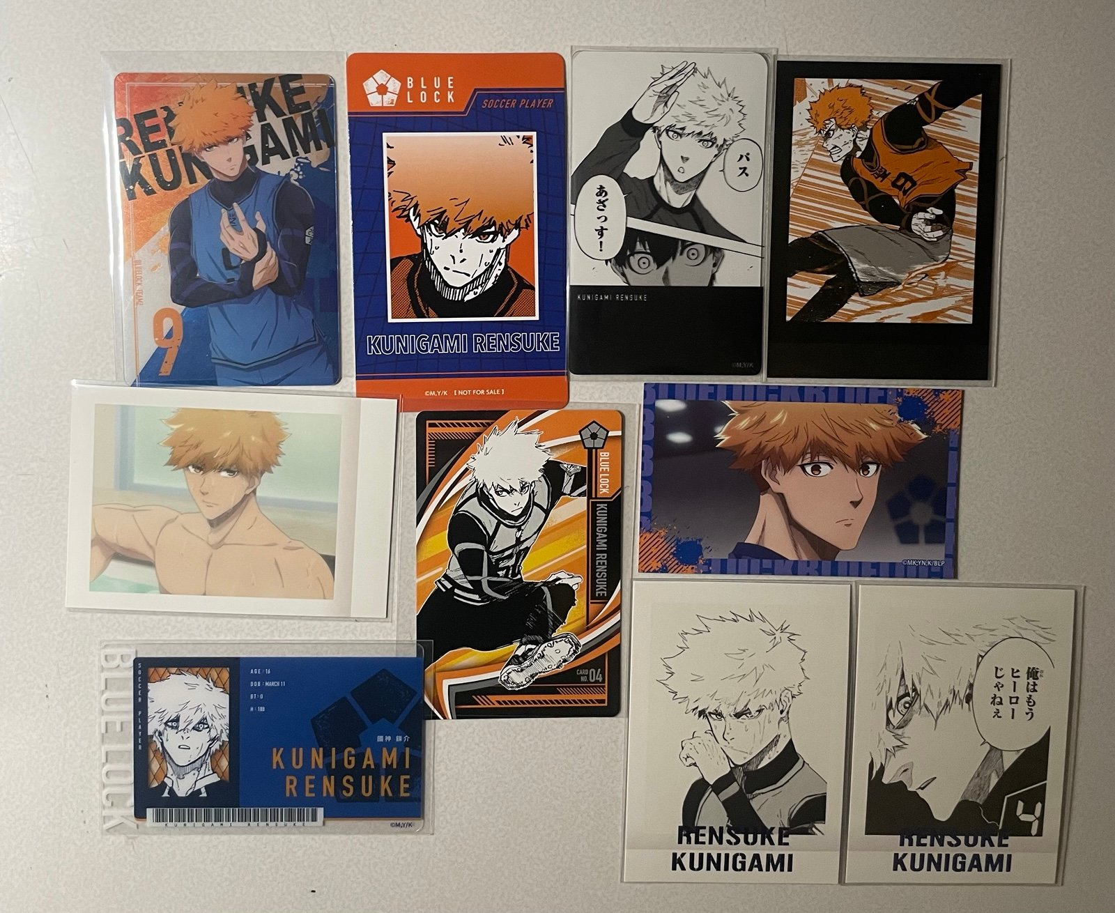 Blue lock Rensuke Kunigami Cards set