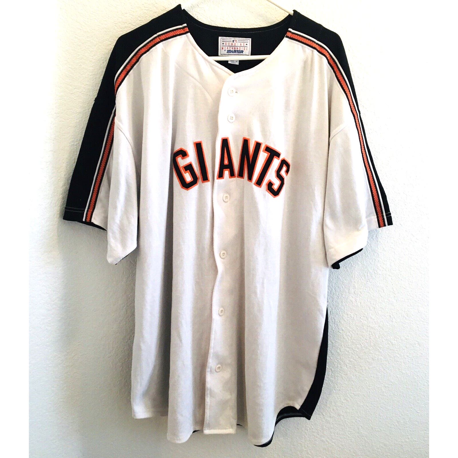 Vtg 90's San Francisco Giants Starter Shirt Jersey SZ 2XL Embroidered RARE HTF