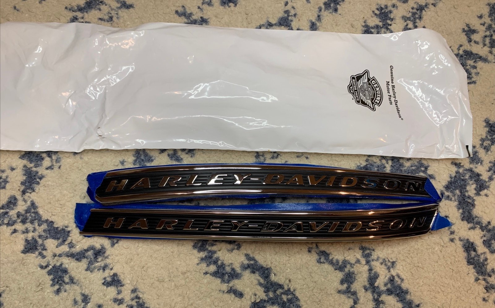 HARLEY DAVIDSON OEM TOURING GAS / FUEL EMBLEMS / LIKE NEW