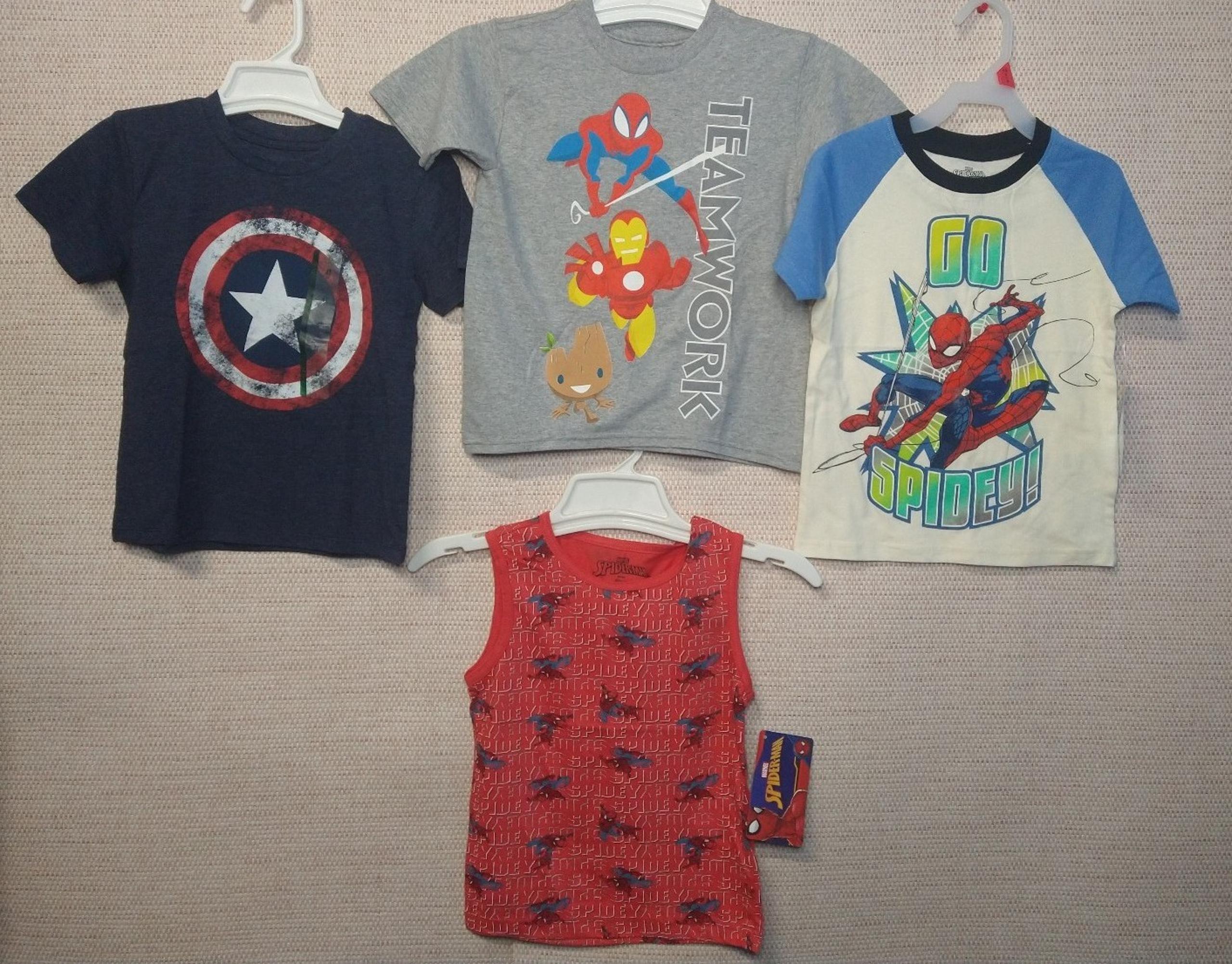 Marvel Avengers T-shirts pack toddler boys bundle of four pcs size 4