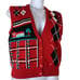 Vintage Koret Sweater Vest Size Small V Neck Button Front Argyle Pattern
