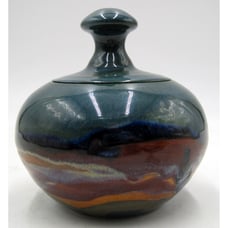 Vintage Studio Pottery Lidded Trinket Dish 4.5 Pony Creek Pottery WY