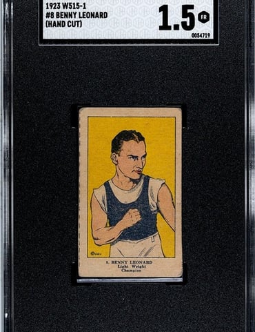 1923 W515-1 BENNY LEONARD Boxing Strip Card #8 SGC 1.5 Fair Condition!