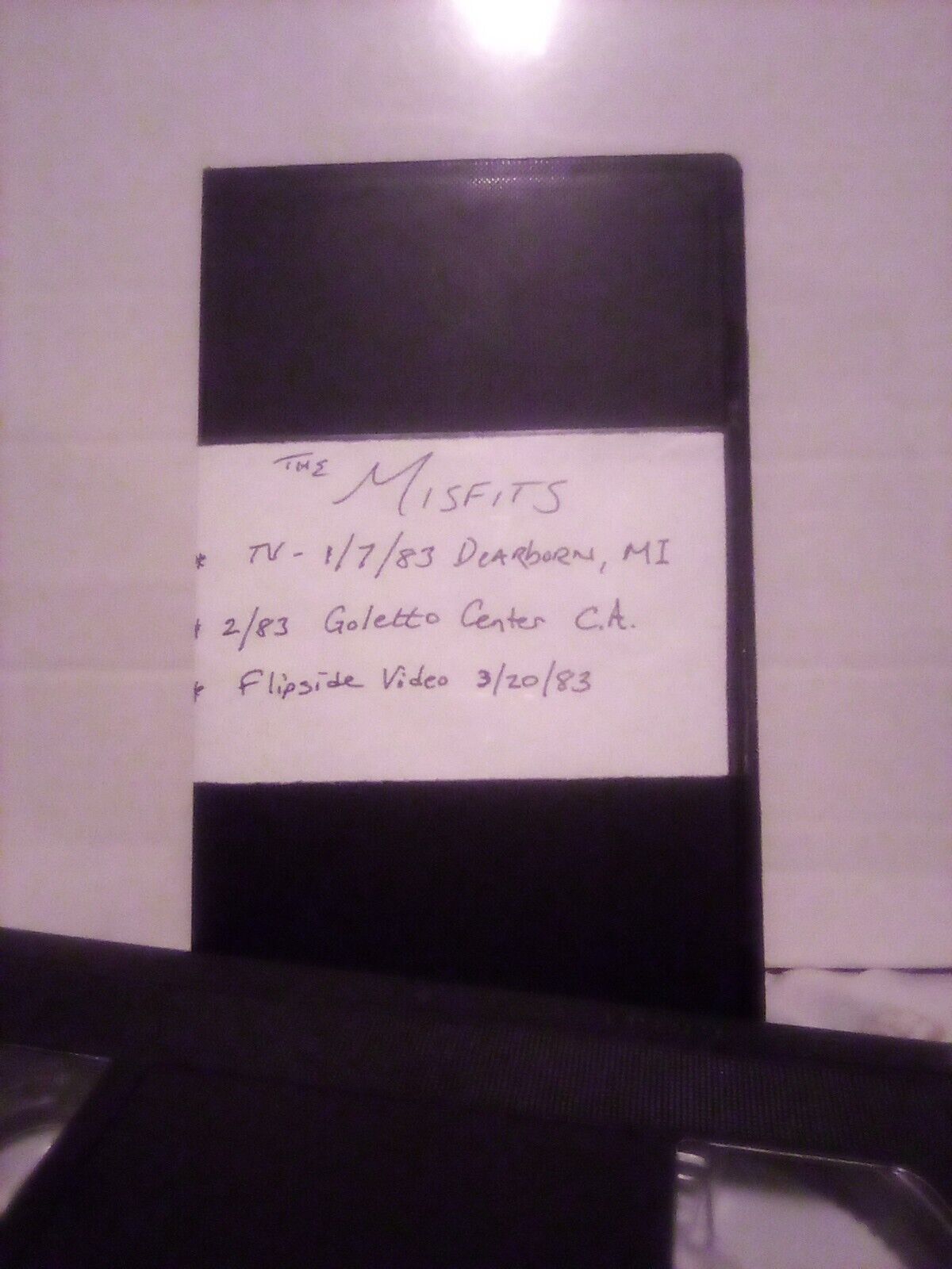 The Misfits Live In Dearborn, MI 1/7/83 + 2/83 Goletto Center, CA VHS Flipside