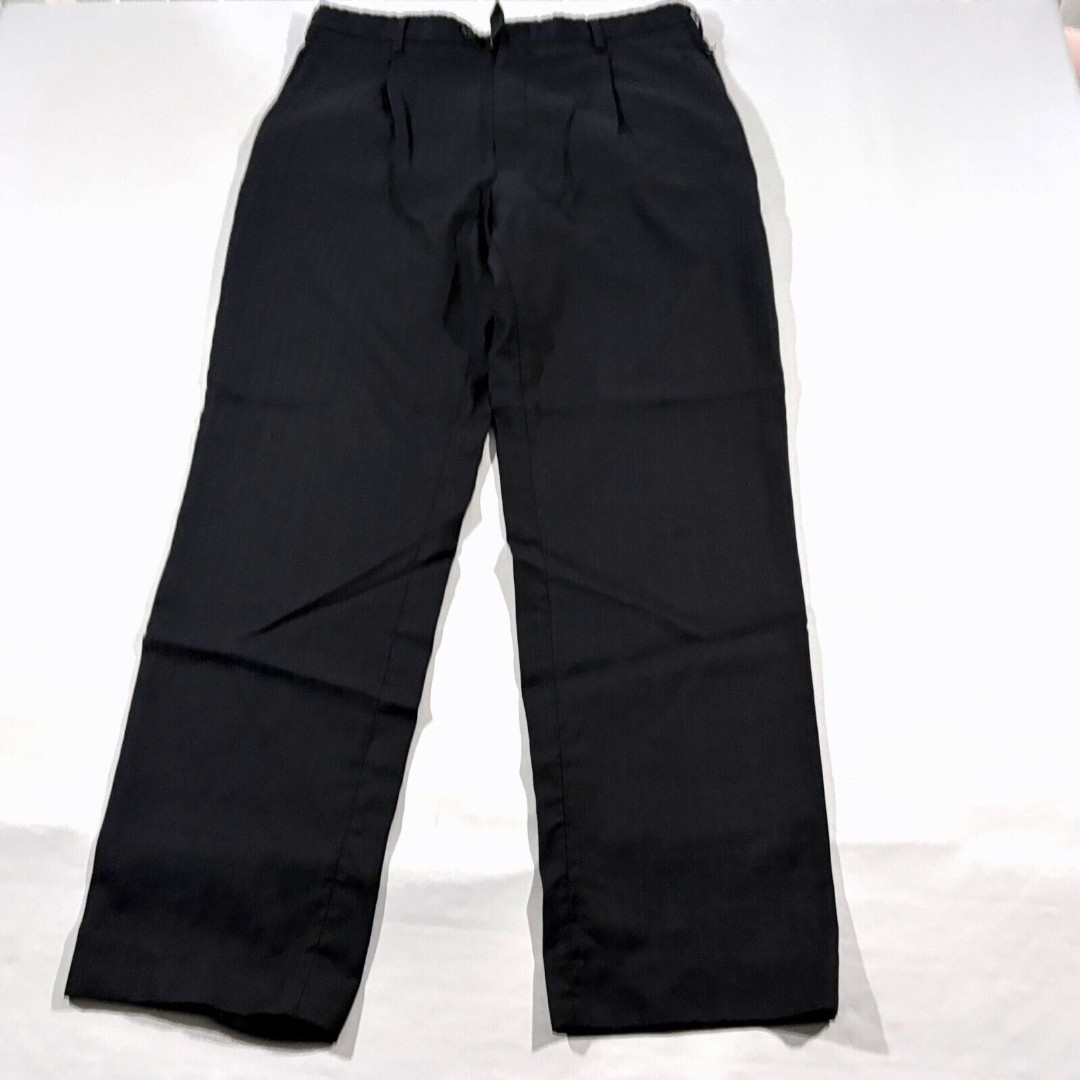Yves Saint Laurent YSL Mens Navy Stripe Vintage Dress Trouser Pants Sz 54 HOLES