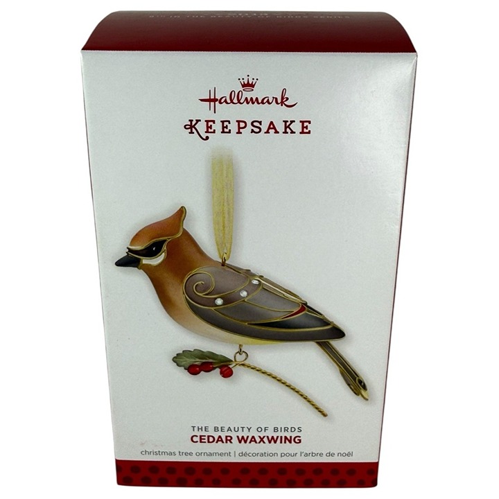 NIB Cedar Waxwing The Beauty of Birds Hallmark Keepsake Ornament 2013 QX9102 9th