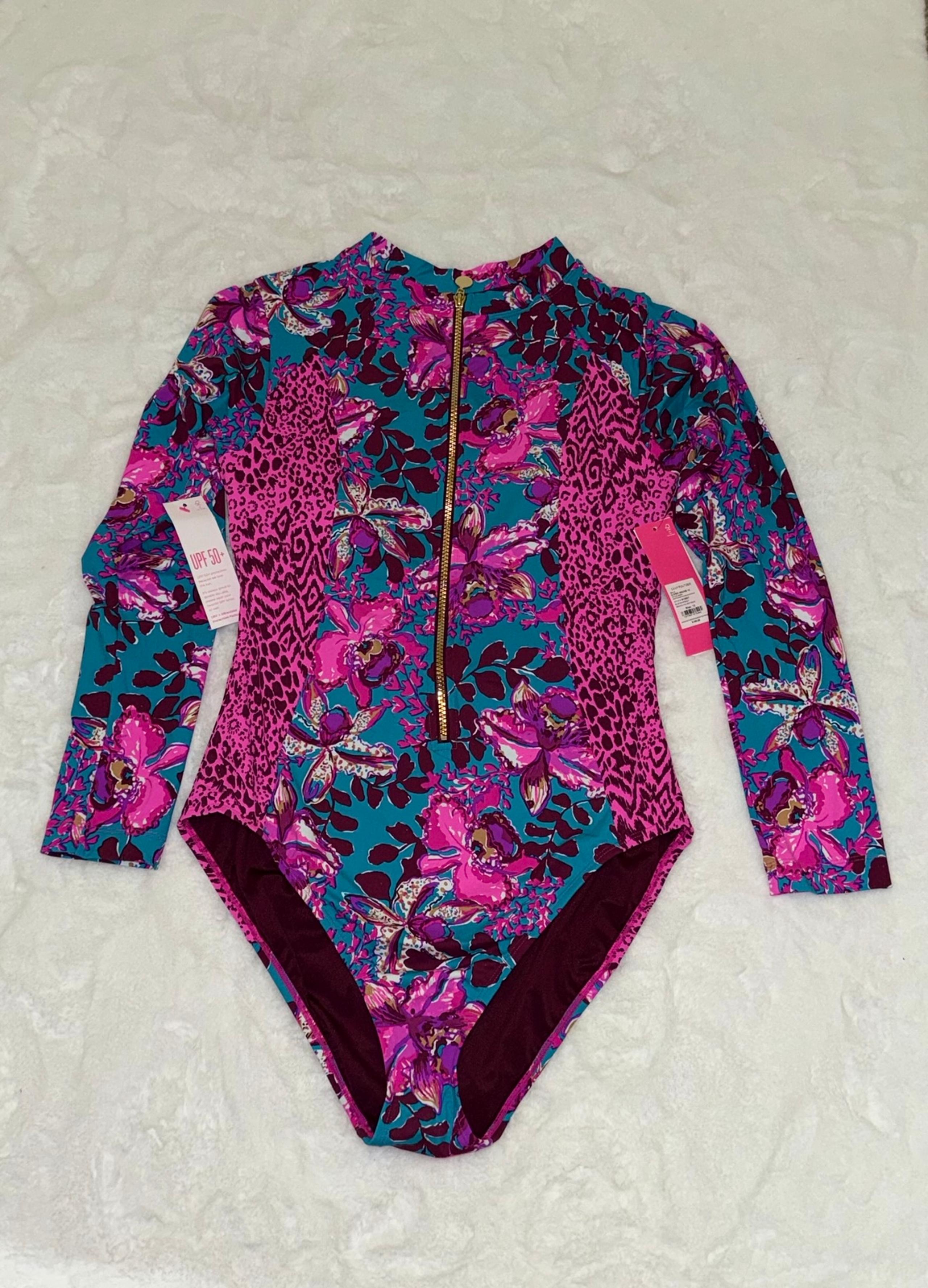 Lilly Pulitzer Raffa Rash Guard Long Sleeve Size 12 BNWT