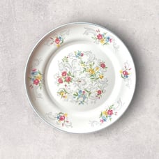 Candle Light American Limoges Jenny Lind - LC Lot of 8 Plates & Bowls