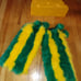 Faux Fur Leg Warmers w/Cuff Cover/Tassels & Cheese Head By Foamation. Go Pack Go