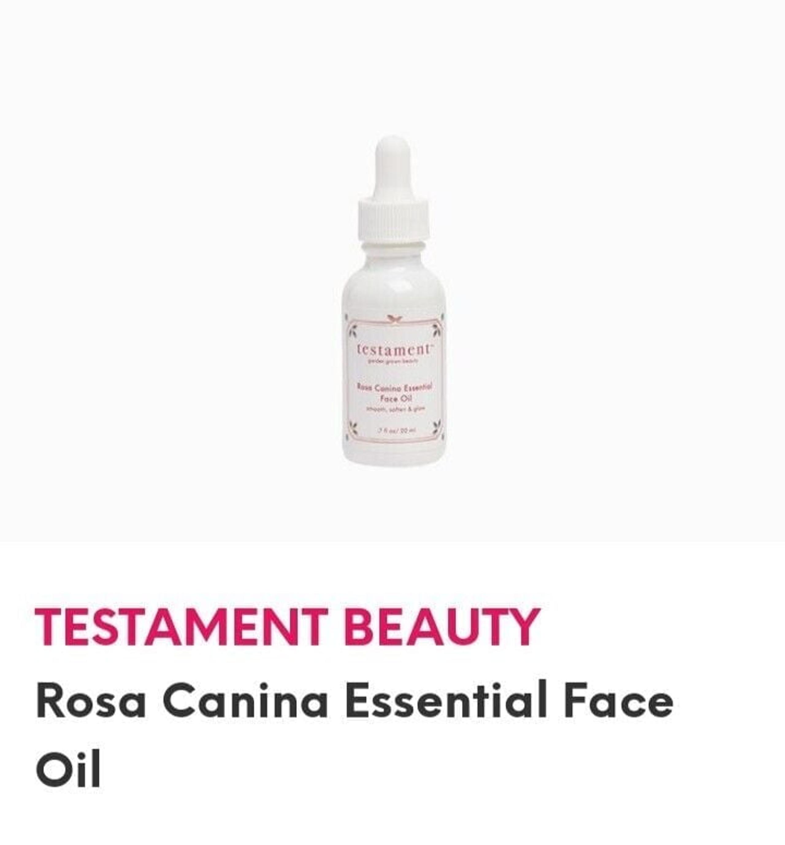 New Testament Beauty Rosa Canina Essential Facial Oil Smooth Soften Glow 20 Ml