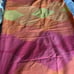 Vintage Cannon Royal Family Seven Seas Wavy Full Flat Sheet Muslin Orange Red