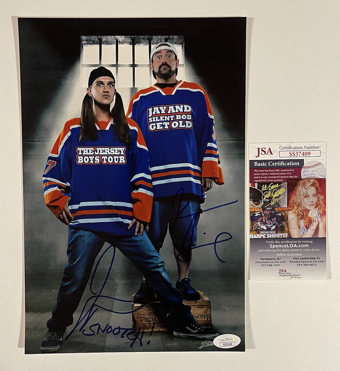 KEVIN SMITH & JASON MEWES SIGNED 8x12 PHOTO JAY & SILENT BOB CLERKS JSA COA