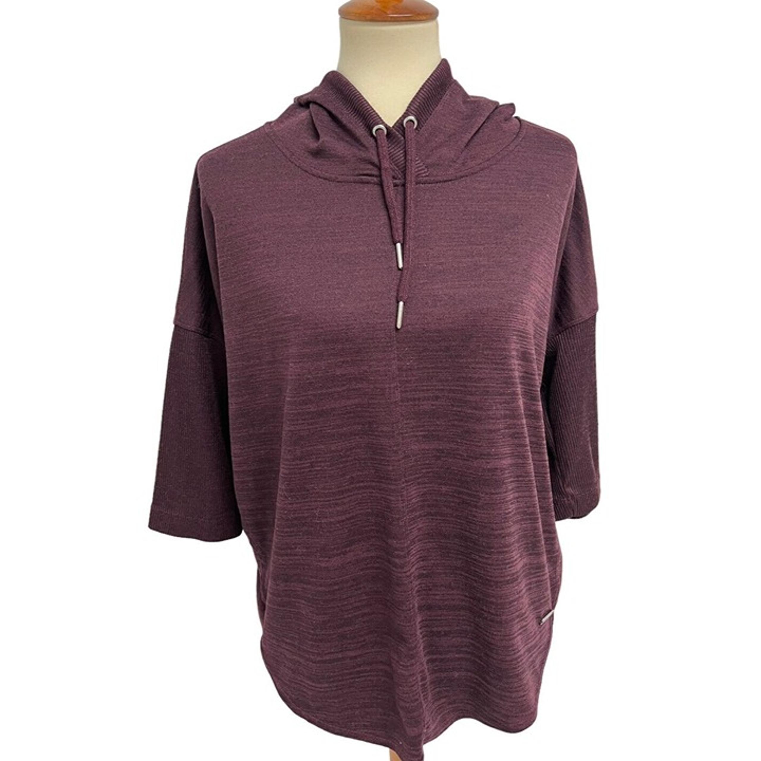 Calvin Klein Performance Women's Hooded Burgundy Pullover Sweater Size M