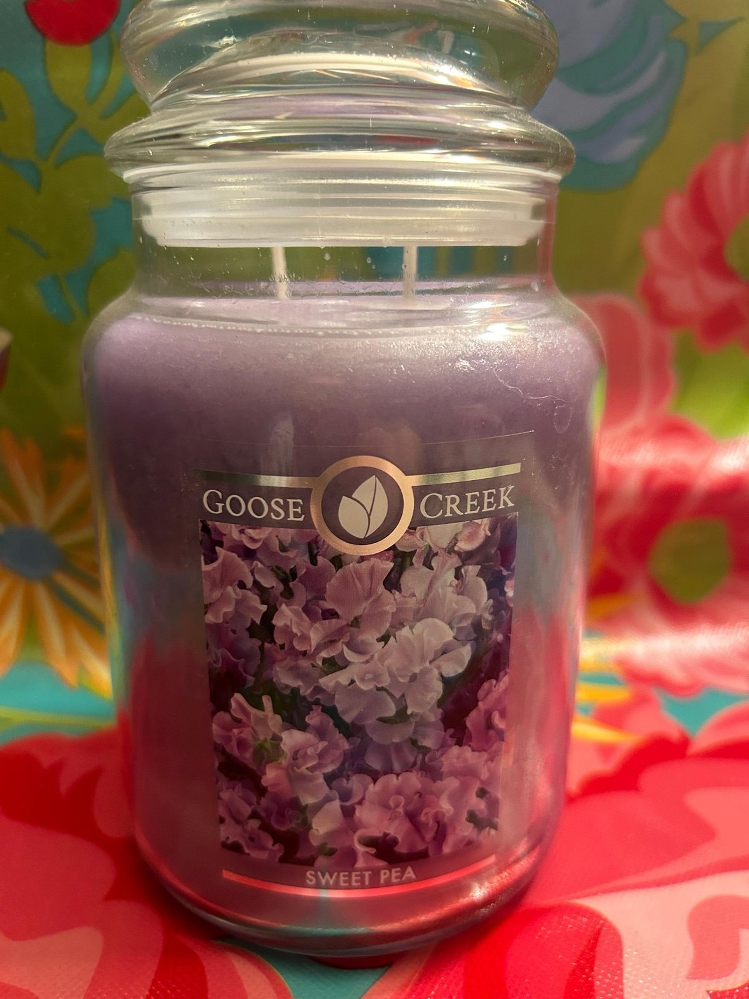 Goose Creek Sweet Pea DISCONTINUED 2-wick 24 oz large jar candle