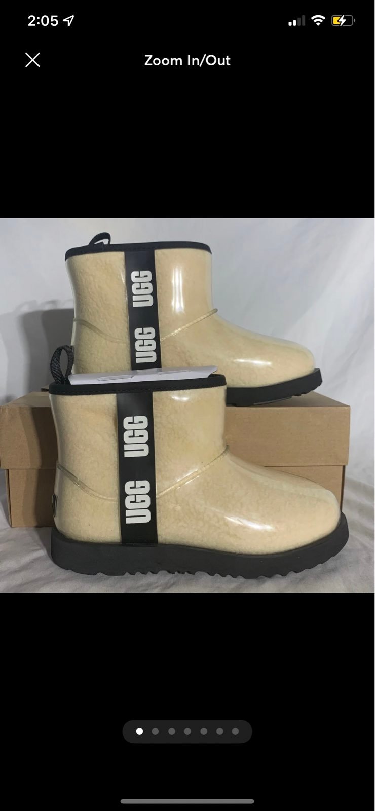 Ugg Classic Clear Mini Transparent Boots Black Clear New With Box Womans 5.5