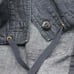 Lauren Jeans Co. Ralph Lauren LRL Denim Jacket Womens L Long Sleeve Cotton/Linen