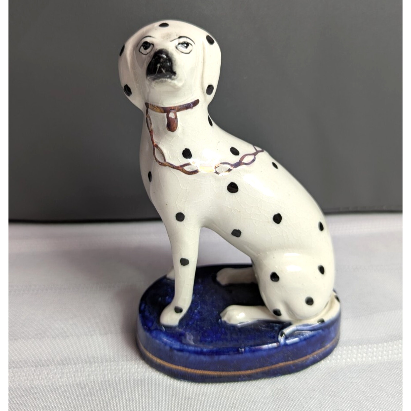 Antique Staffordshire England Dalmatian Dog Porcelain Figurine Stamped