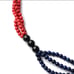 Hematite Carved Lion Head Shungite, Lapis & Red Lepidisis Olapa Bead Necklace